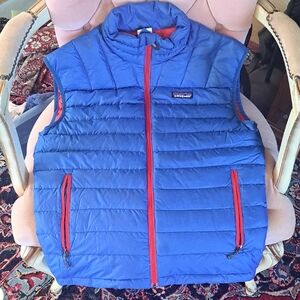 Patagonia Men's Vibrant Blue Vest with Red Accents